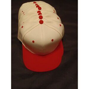 10 Vtg 90s Nissin SnapBack Hats Caps Red And White BLANK New      C2